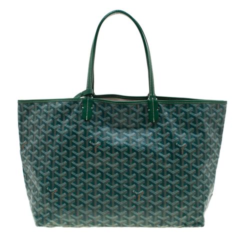 GOYARD Saint Louis PM Tote shoulder bag canvas Green.